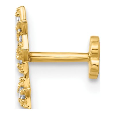 14K Gold CZ Stars Cartilage Earring – view 2