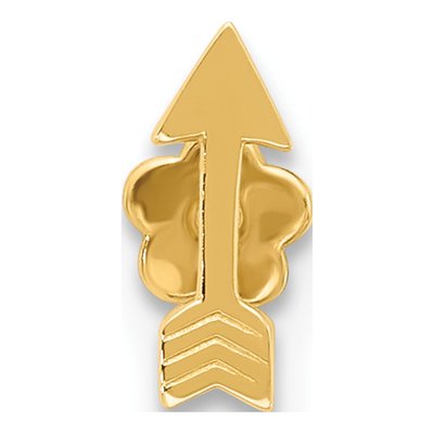 14K Yellow Gold Arrow Cartilage Stud – view 3
