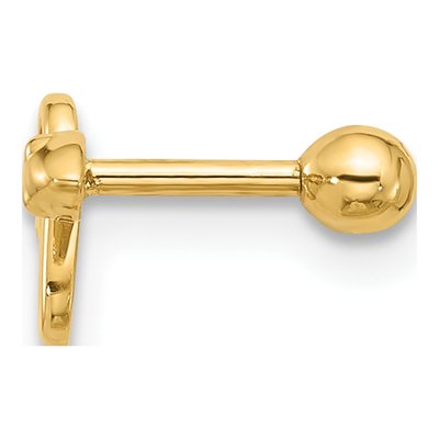 14K Yellow Gold Snake Cartilage Stud Earring – view 2