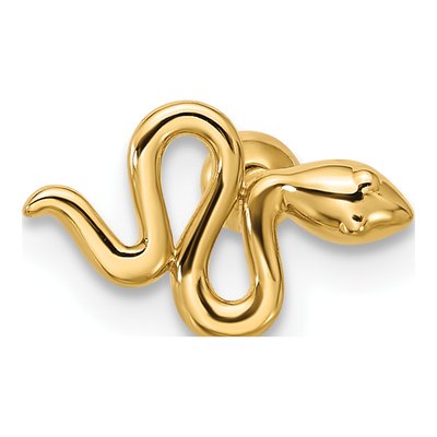 14K Yellow Gold Snake Cartilage Stud Earring – view 3