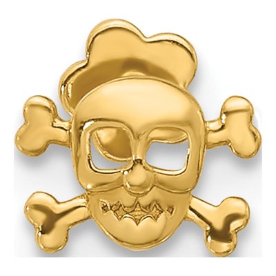 14K Yellow Gold Skull Cartilage Earring – view 3