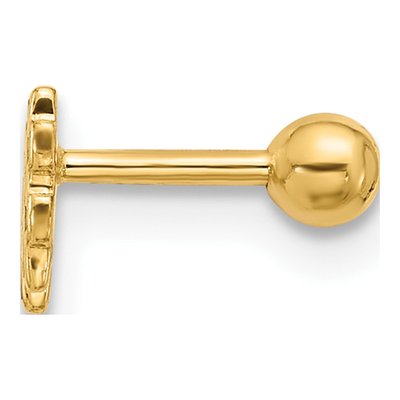 14K Yellow Gold Enameled Hashtag Cartilage Stud – view 2