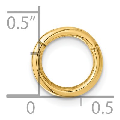 14K Yellow Gold Hinged Hoop Cartilage Earring – view 4