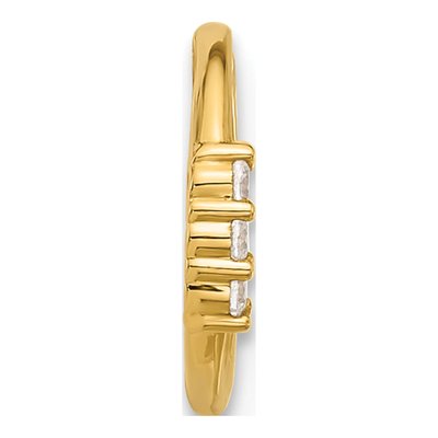 14K Gold CZ Hinged Cartilage Ring, 16 Gauge – view 2