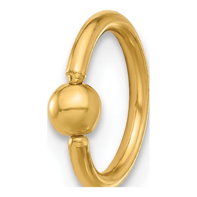 14K Yellow Gold Polished Septum Cartilage Ring – view 3