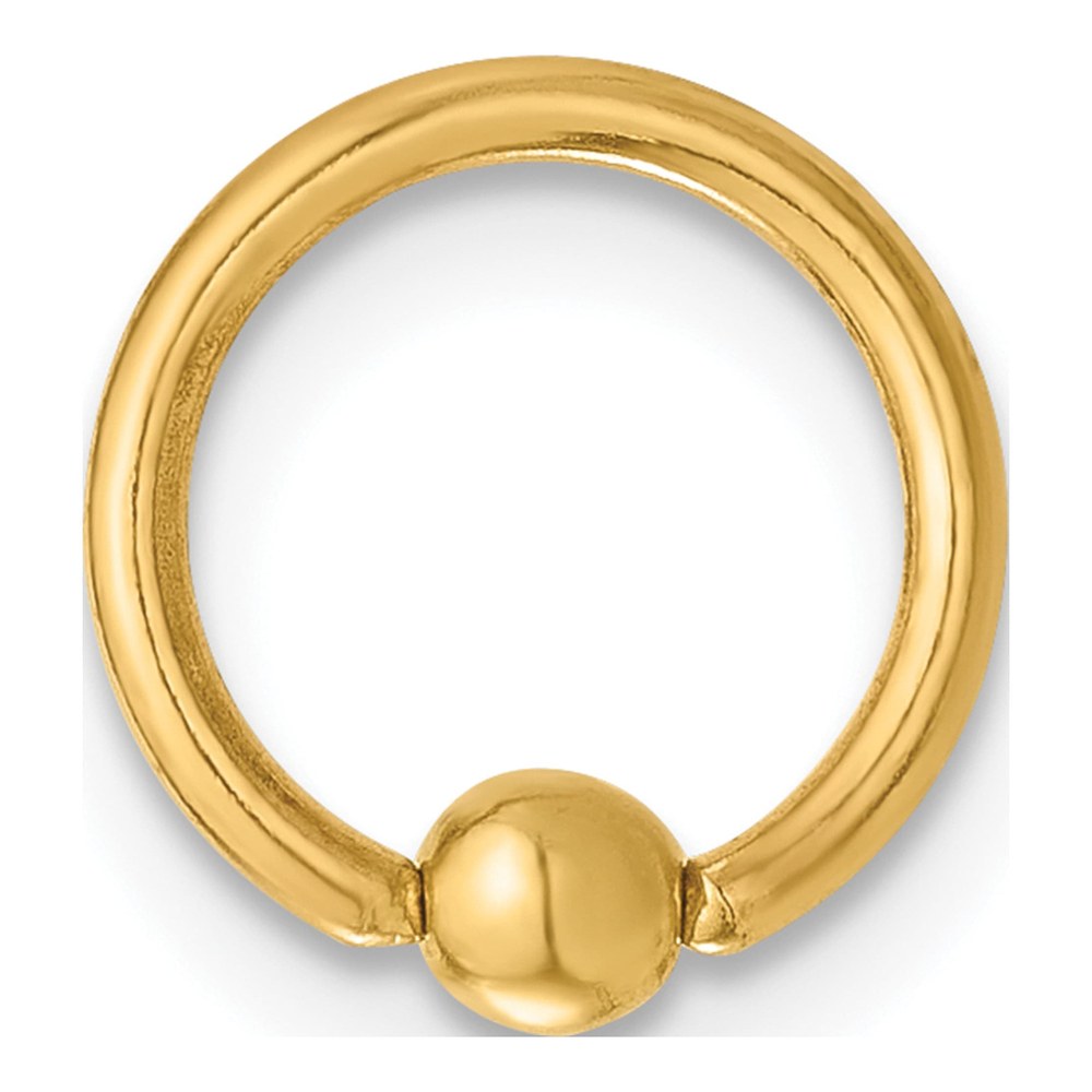 14K Yellow Gold Polished Septum Cartilage Ring