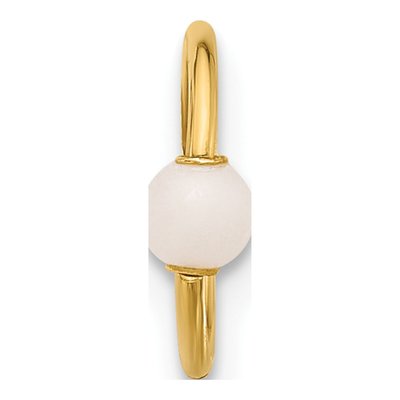 14K Gold Imitation Pearl Cartilage Ring – view 2