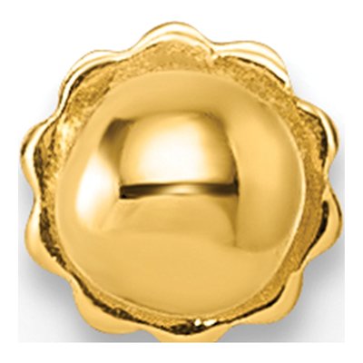 14K Yellow Gold Labret Stud, 16 Gauge Ball Piercing – view 4
