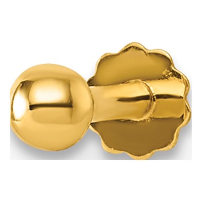 14K Yellow Gold Labret Stud, 16 Gauge Ball Piercing