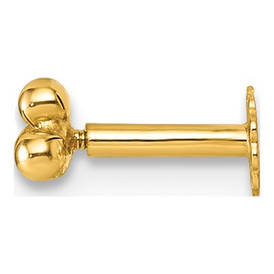 14K Yellow Gold Triple Ball Labret Stud – view 3