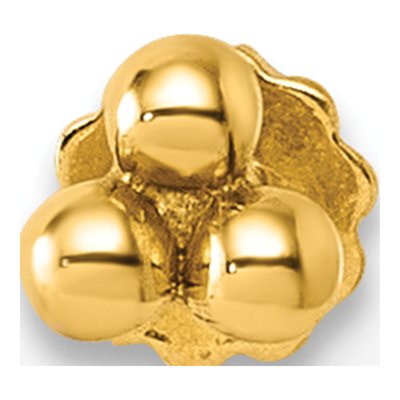 14K Yellow Gold Triple Ball Labret Stud – view 4