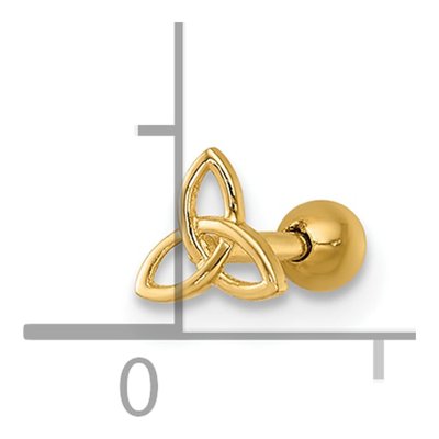 14K Yellow Gold Celtic Knot Labret Stud – view 5
