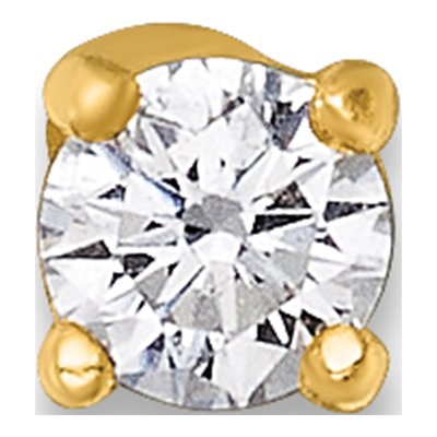 14K Yellow Gold CZ Labret Stud – view 4
