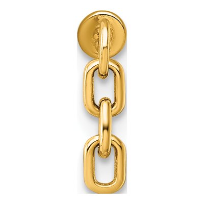 14K Yellow Gold Cable Link Labret Stud – view 4