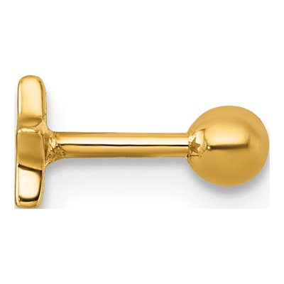 14K Yellow Gold CZ Star Labret Stud – view 3