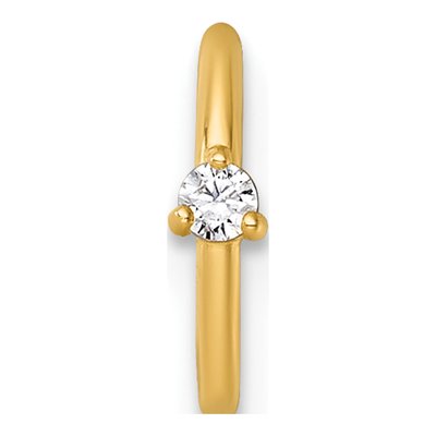 14K Gold CZ Hinged Cartilage Hoop – view 4