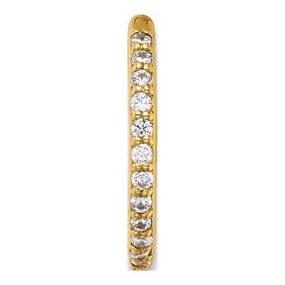 14K Yellow Gold CZ Hinged Cartilage Hoop Ring – view 4