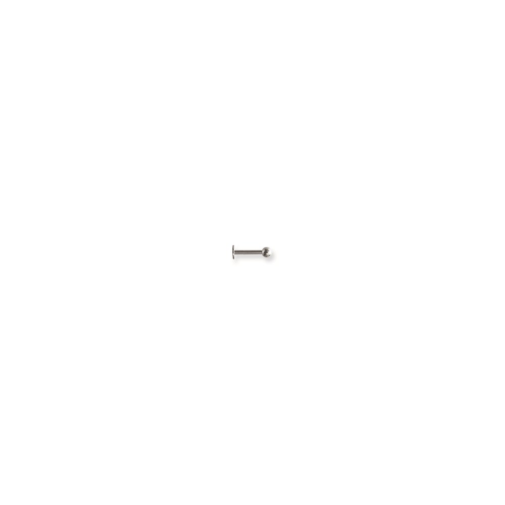 Jewelry by Sweet Pea SGSS Labret w Stl Ball Labret w Stl Ball 14G (1.6mm) 3/8" (10mm) Long w