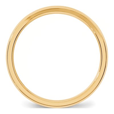 14K Yellow Gold 3mm Beveled Comfort-Fit Wedding Band – view 2