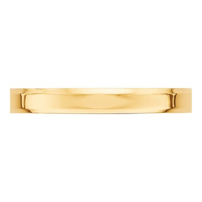 14K Yellow Gold 3mm Beveled Comfort-Fit Wedding Band – view 3