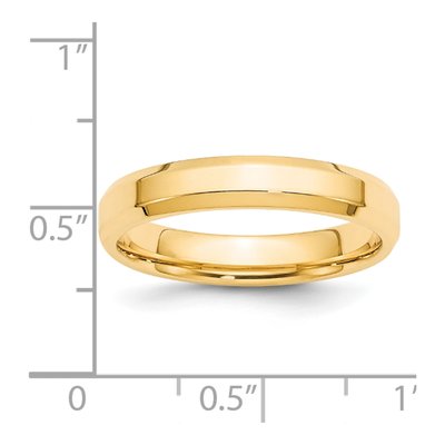 14K Yellow Gold 4mm Domed Comfort-Fit Wedding Band – view 5