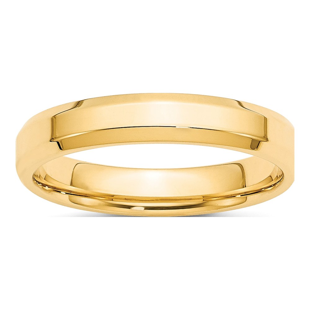 14K Yellow Gold 4mm Domed Comfort-Fit Wedding Band