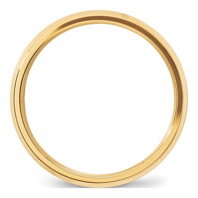 14K Yellow Gold 5mm Beveled Comfort-Fit Wedding Band – view 3