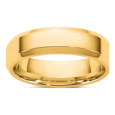 14K Yellow Gold 5.5mm Domed Comfort-Fit Wedding Band