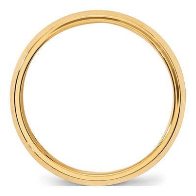 14K Yellow Gold 6mm Beveled Edge Comfort-Fit Wedding Band – view 3