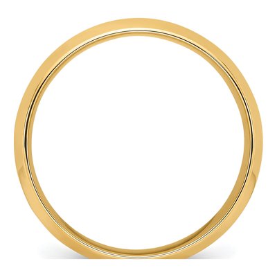 14K Yellow Gold 8mm Domed Comfort-Fit Wedding Band – view 3