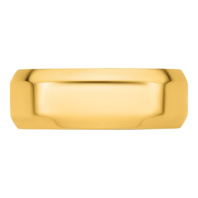 14K Yellow Gold 8mm Domed Comfort-Fit Wedding Band – view 4