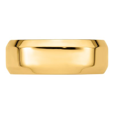 14K Yellow Gold 8mm Domed Comfort-Fit Wedding Band – view 5
