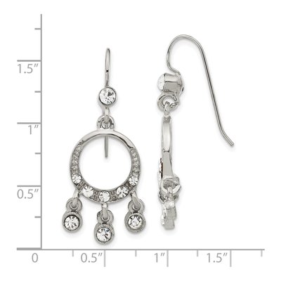 Fashion 1928 Silver-Tone Crystal Chandelier Dangle Earrings – view 3