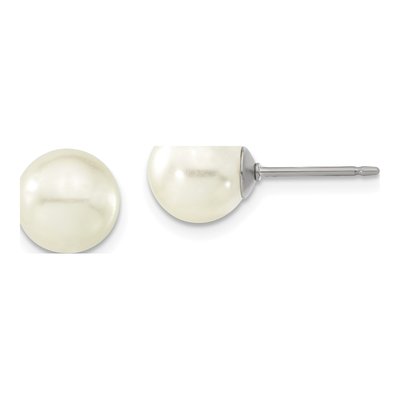 1928 Jewelry Gold-tone Imitation Pearl Stud Earrings