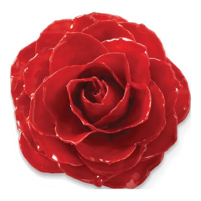Lacquer Dipped Real Red Rose Pin Brooch