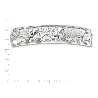 1928 Jewelry Silver-Tone Leaf Hair Barrette – view 3