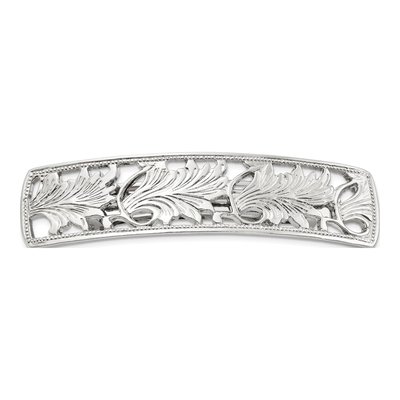 1928 Jewelry Silver-Tone Leaf Hair Barrette