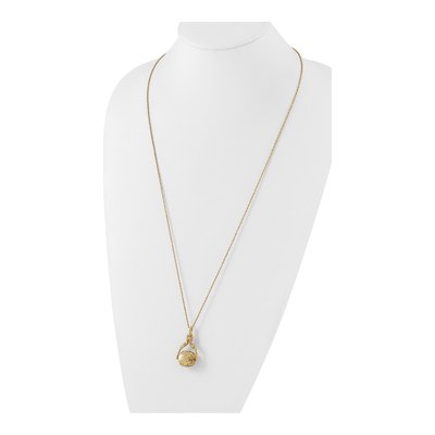 1928 Jewelry Gold-Tone Spinning Oval Locket Necklace, 30 In – view 4