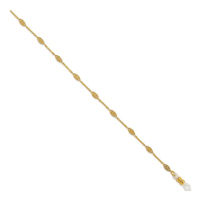 1928 Gold-Tone Filigree Eyeglass Holder Chain – view 2