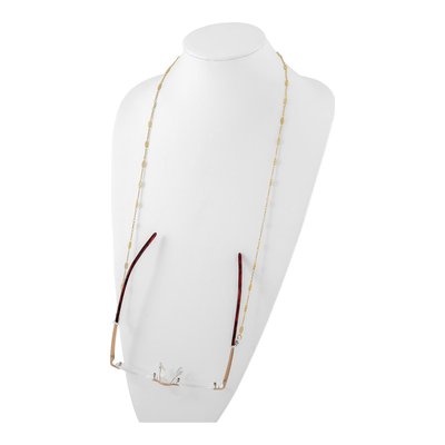 1928 Gold-Tone Filigree Eyeglass Holder Chain – view 4