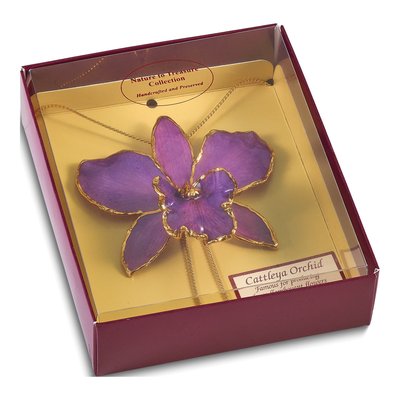 Purple Cattleya Orchid Necklace – view 5