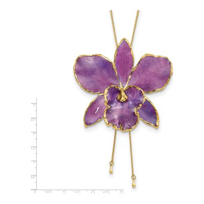 Purple Cattleya Orchid Necklace – view 6