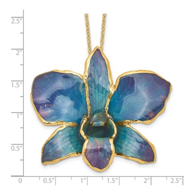 24K Gold-Trim Real Orchid 20" Necklace – view 6