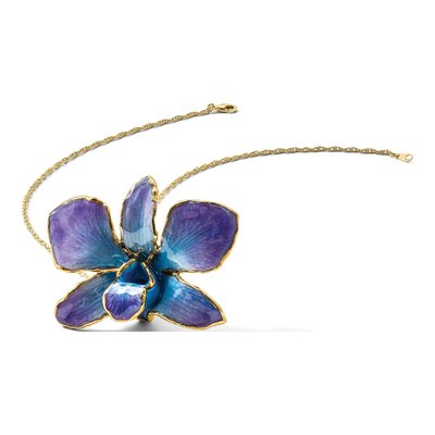 24K Gold-Trim Real Orchid 20" Necklace – view 7
