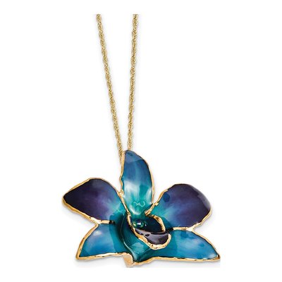 Real Orchid 24K Gold-Trim 20" Necklace – view 2