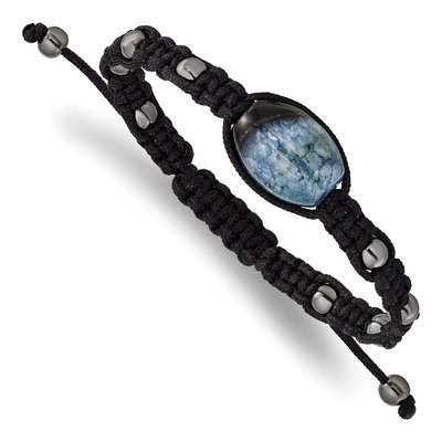 Amethyst Agate & Hematite Adjustable Bracelet