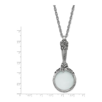 1928 Jewelry Silver-tone Magnifying Glass Necklace – view 2