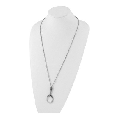 1928 Jewelry Silver-tone Magnifying Glass Necklace – view 3