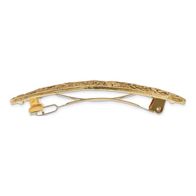 1928 Jewelry Gold-Tone Swirl Hair Barrette – view 2