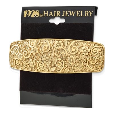 1928 Jewelry Gold-Tone Swirl Hair Barrette – view 4